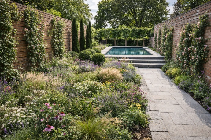 Aménagement de jardin avec piscine
