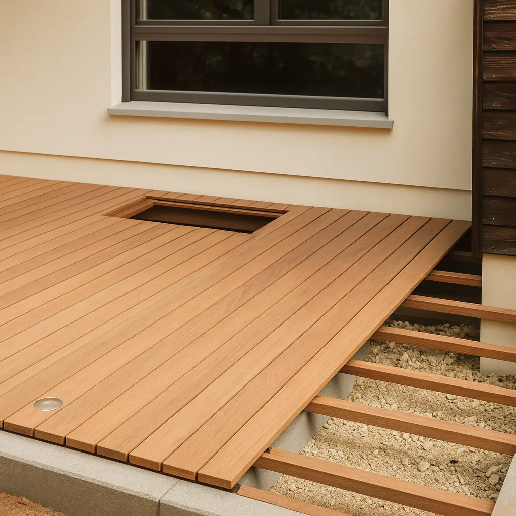 Thermisch behandeld bamboe-terras