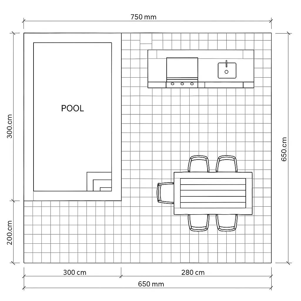 Service de calpinage et préparation de plans pour terrasse (5 heures en régie)