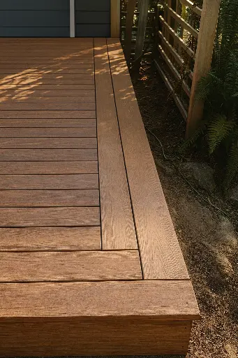 Wooden terrace in exotic hardwood (Ipe, Cumaru, Padauk)